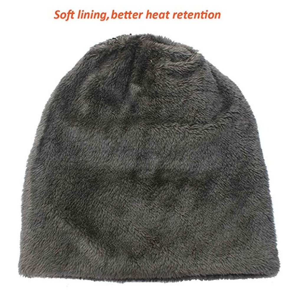 Winter Knit Skull Cap Woolen Slouchy Beanie Hat - Picture 2 of 8